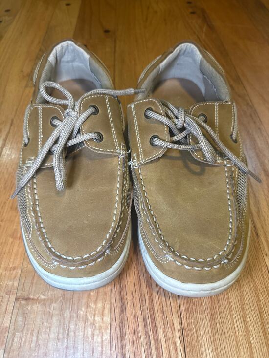 Margaritaville Anchor Boat Shoes Mens Sz 10 Tan Leather Mesh Casual Loafers main image 6